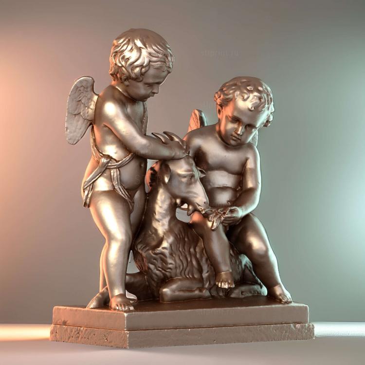 Амуры играют с козой