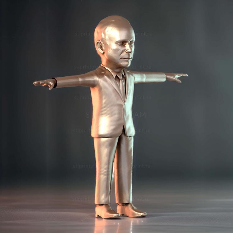 Джон Мак Кейн стилизованная 3d модель