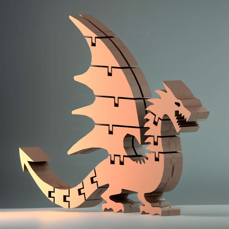 Dragon articulado con dos alas