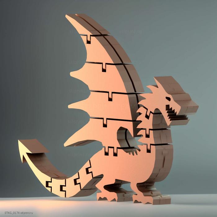 Dragon articulado con dos alas