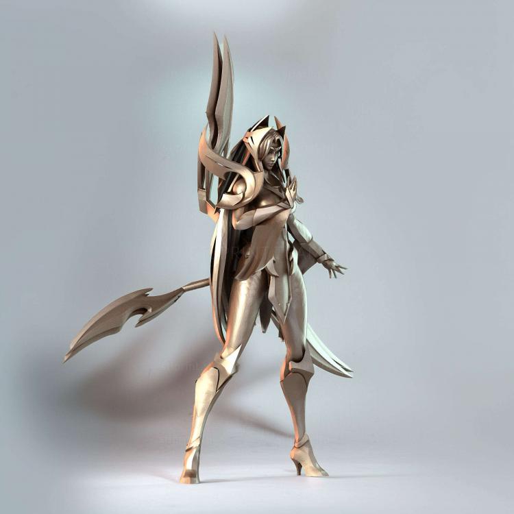 Irelia с подставкой и логотипом lol