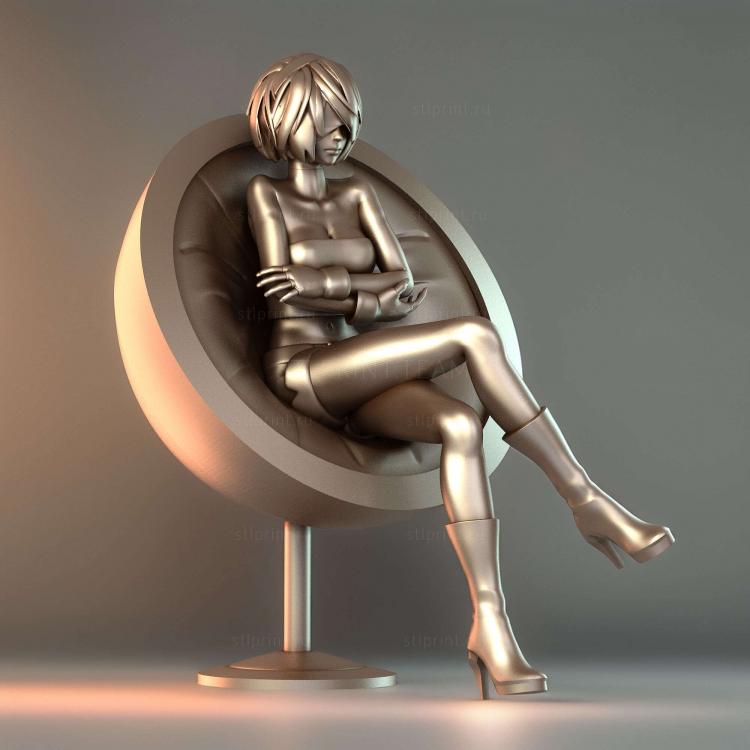 Ниер в кресле