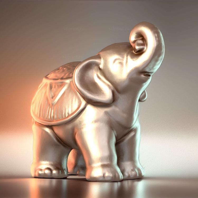 Фарфоровый Слон высотой 7 Дюймов 3D
