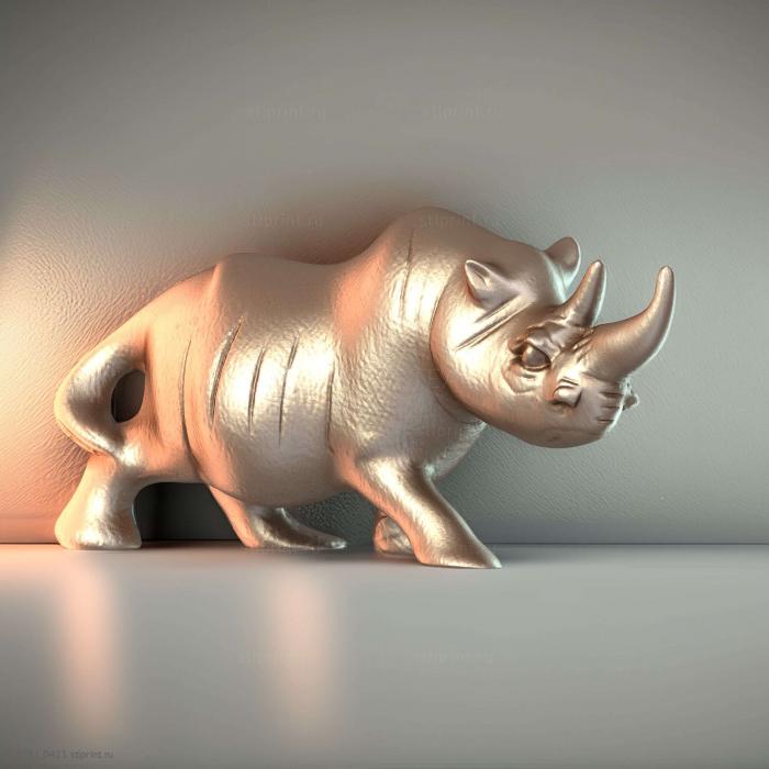 Скульптура носорога 3D