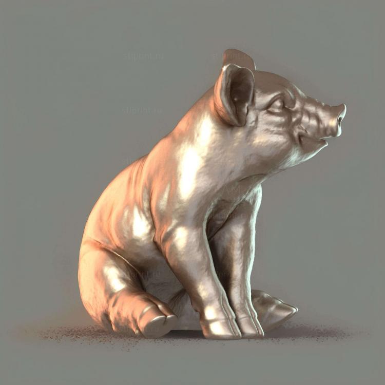 Сидящий поросенок