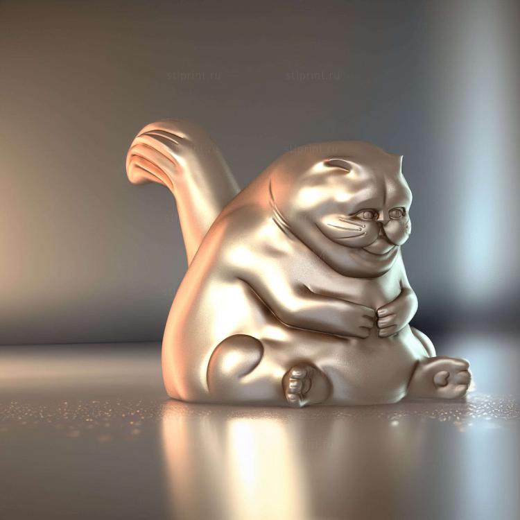 Толстый кот для 3D-печати