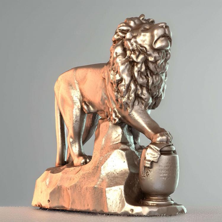 Лев из мемориала Томаса Крибба