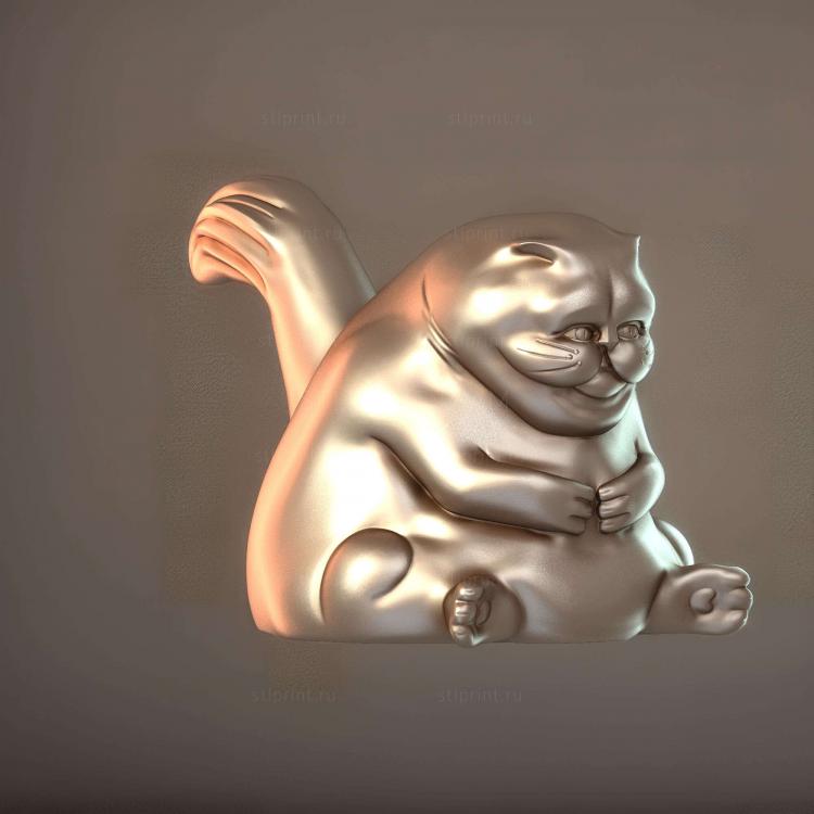 Толстый кот для 3D-печати