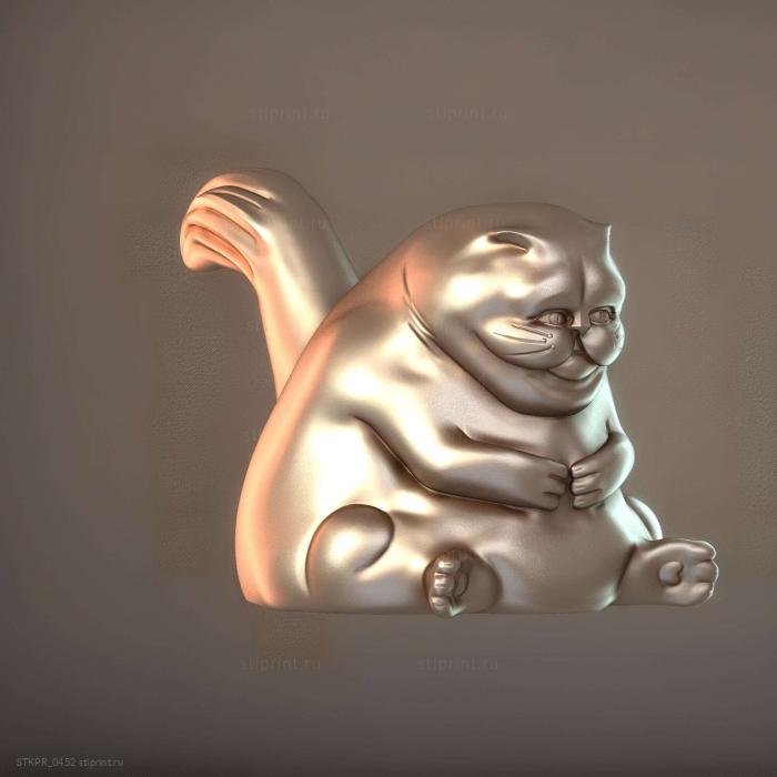 Толстый кот для 3D-печати