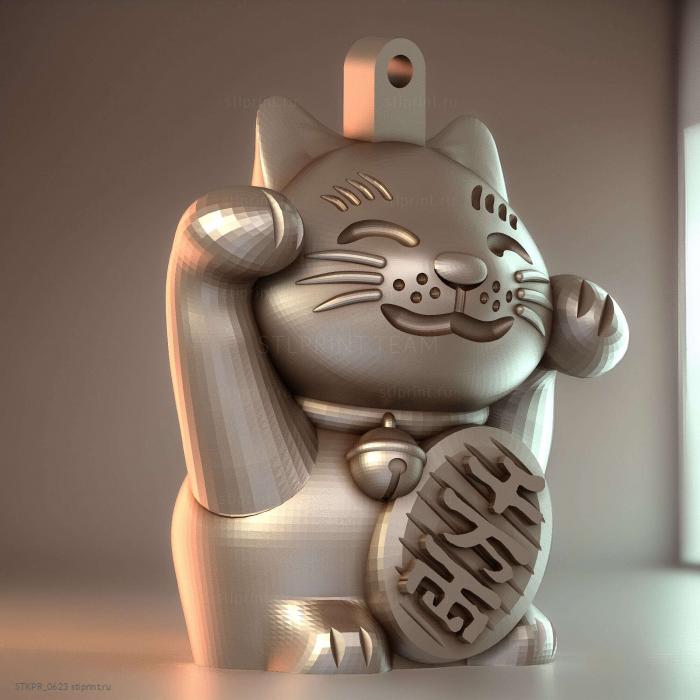 Брелок для ключей Happy Cat (Манеки Неко) Мод