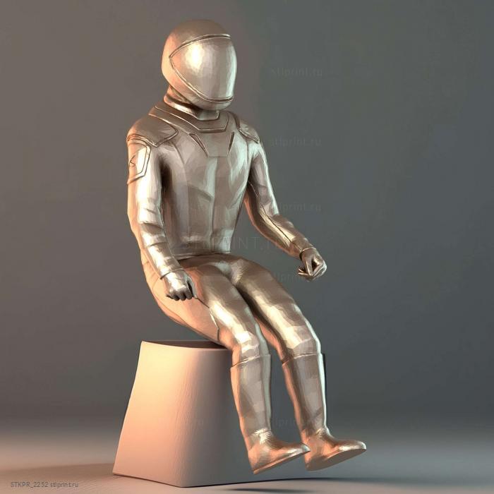 Космонавт в кресле Space X