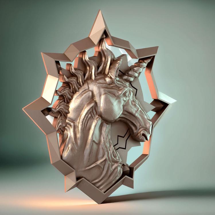 Ведьмак Подвески Медальон Времени Презрения Единорог Unicorn