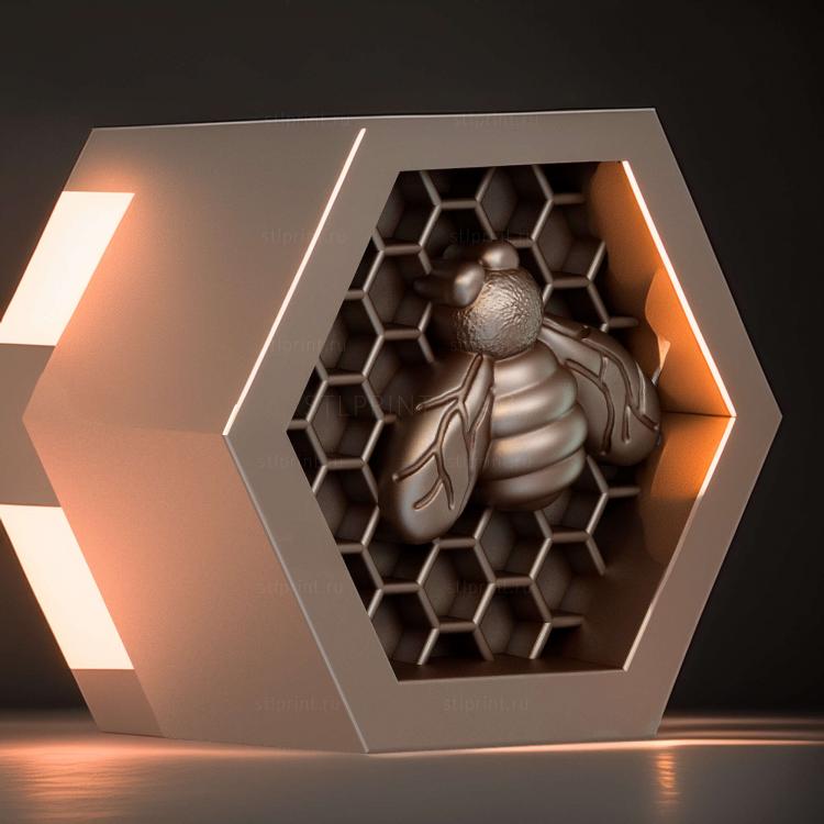 3D CAD Соты и Пчелиная форма 5