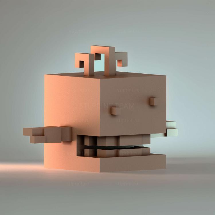 3D Пиксельный Микро Зомби Брайан 4