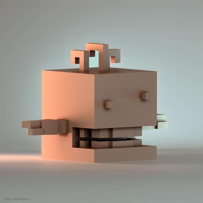 3D Пиксельный Микро Зомби Брайан 4