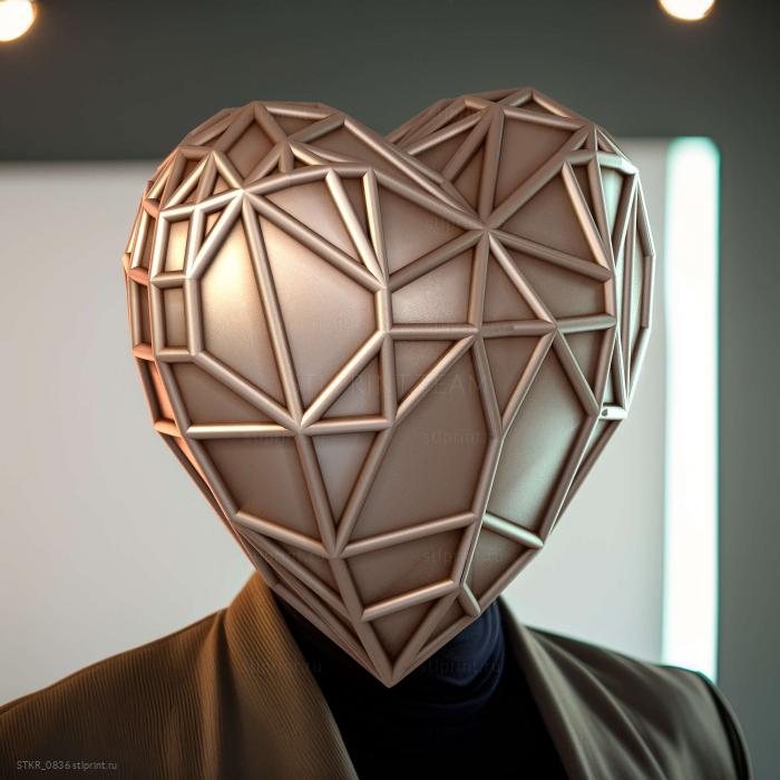 СЕРДЦЕ LOWPOLY LINEART