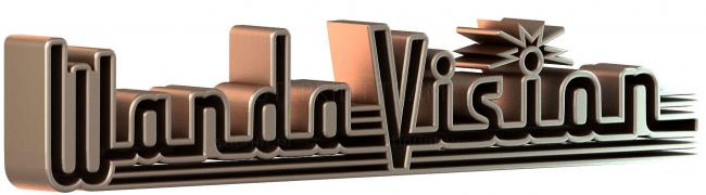 Модульная надпись с логотипом wanda vision marvel