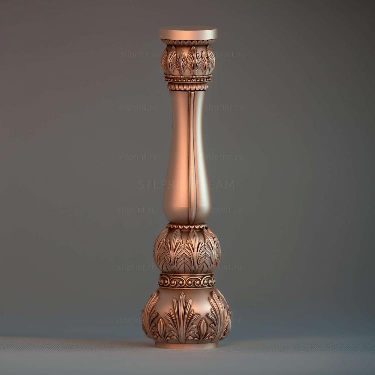 3d stl модель столба фигурного, файл для чпу