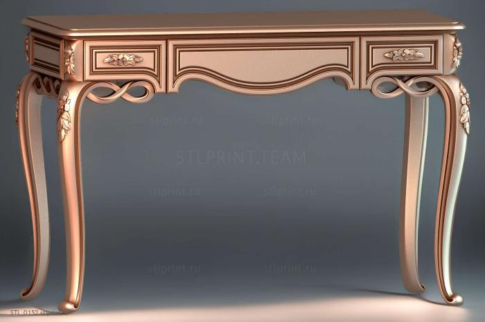 модель резного стола, 3d stl, для ЧПУ