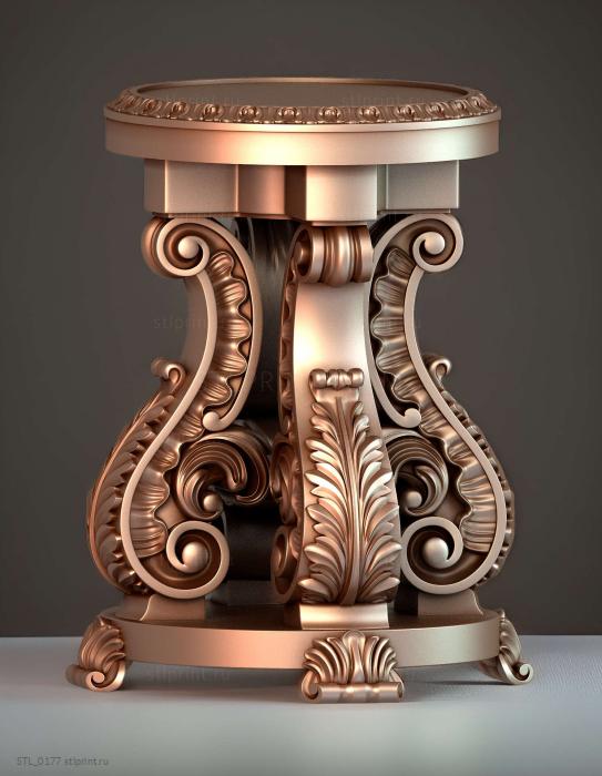 модель резного стола, 3d stl, для ЧПУ