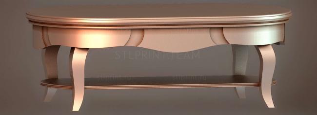 3d stl модель столика низкого, файл для чпу станка
