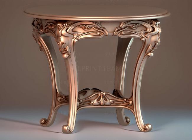 3d stl модель стола, файл для чпу