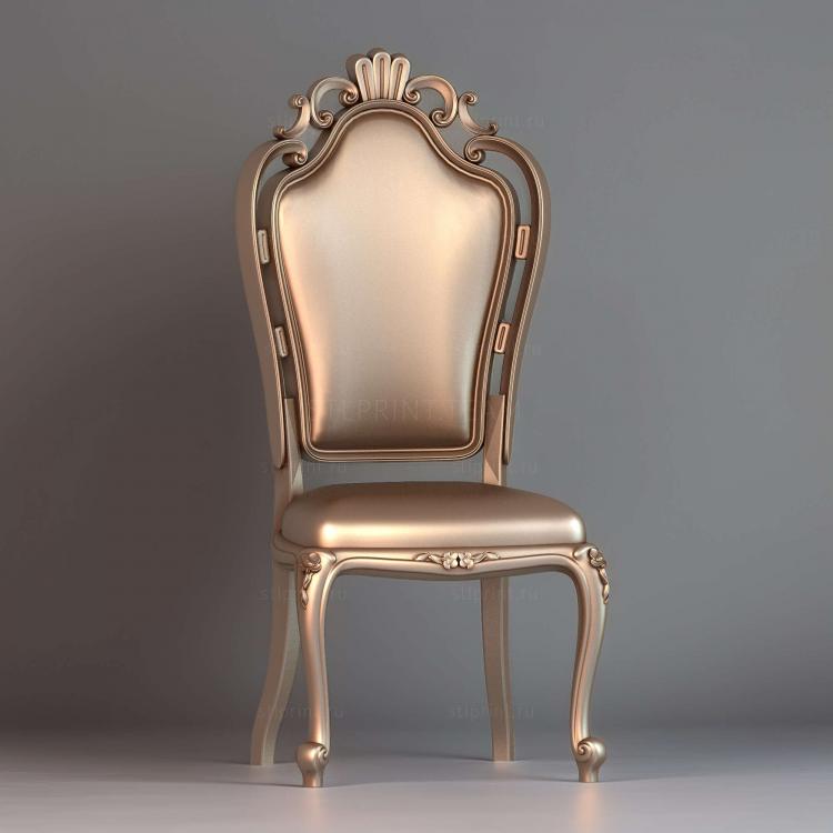 3d stl модель стула,классика, прованс