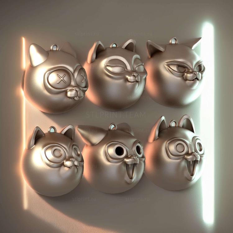 Кошачьи Елочные Украшения Для 3d-Печати