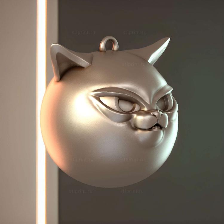 Кошачьи Елочные Украшения Для 3d-Печати 3