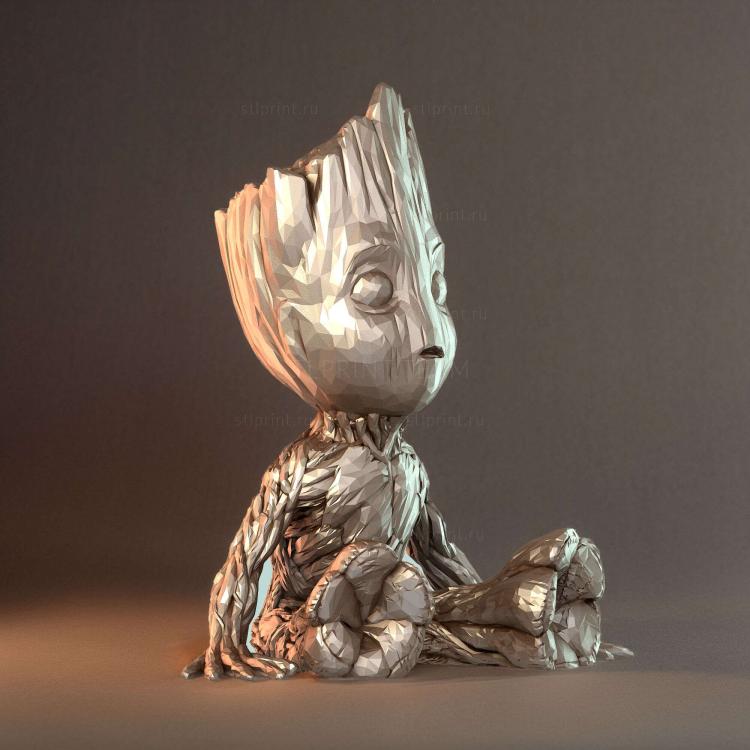 Брелок для ключей Baby Groot Среднего размера
