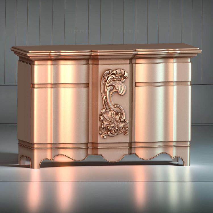3d stl модель тумбы, для ЧПУ