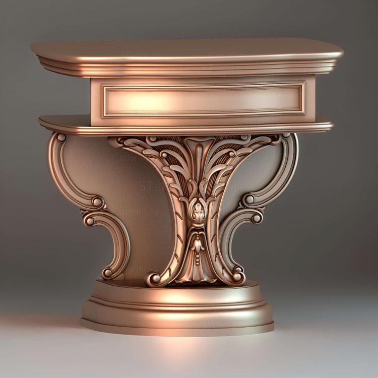 3d stl модель тумбы, для ЧПУ