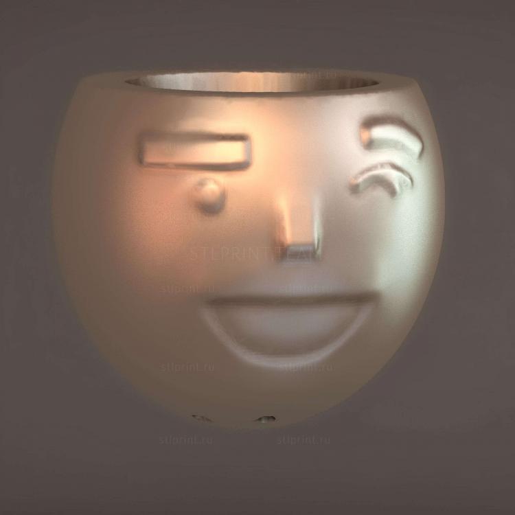 Emoji Oval 4 Parede Aberto Furo Suporte Parafuso
