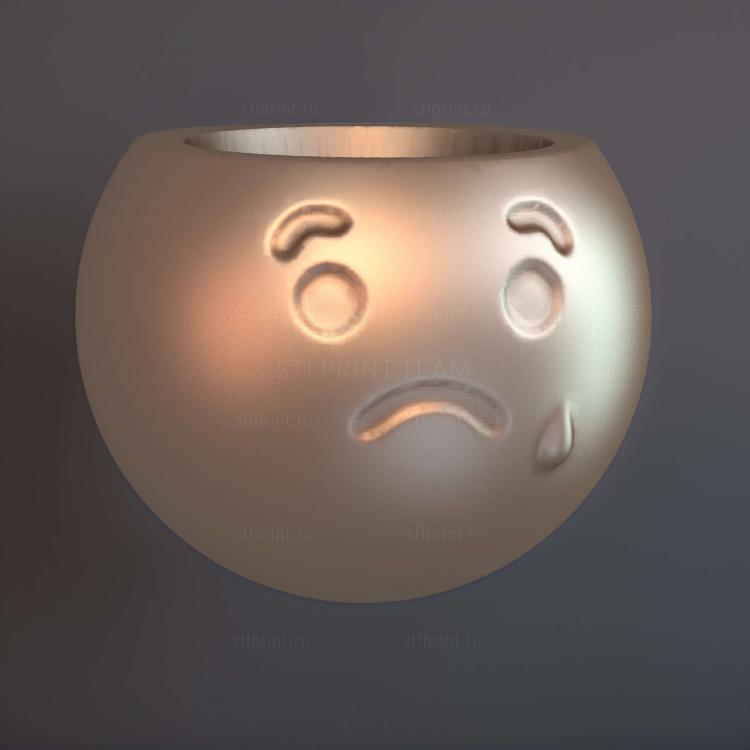 Emoji Triste Parede Aberto
