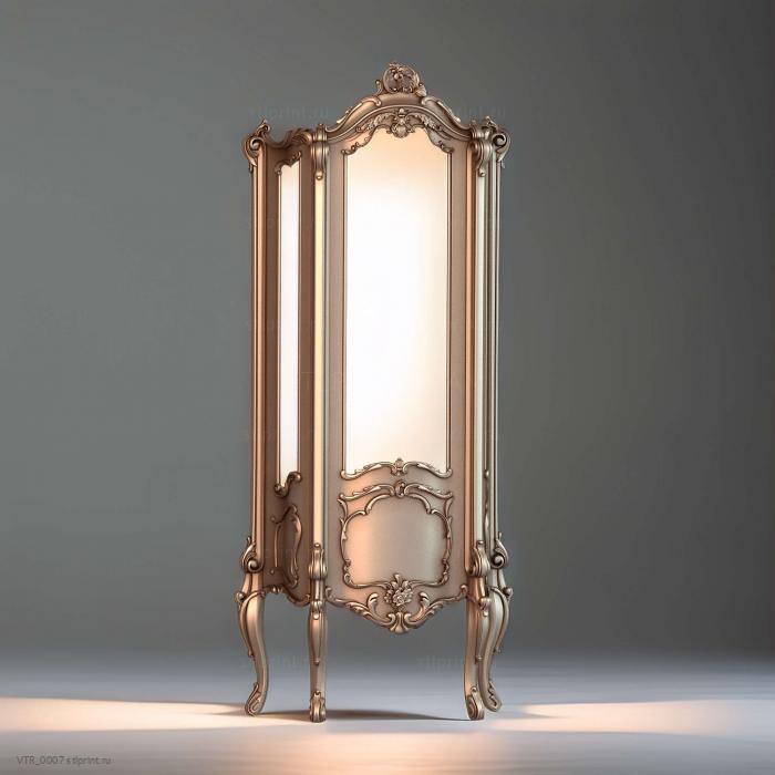 3d stl модель шкафа-витрины в stl
