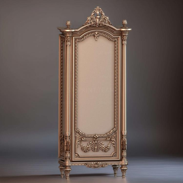 3d stl модель витрины-шкафа